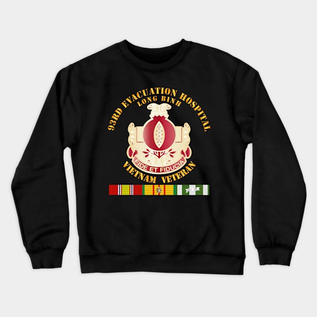 93rd Evacuation Hospital - Vietnam Vet w SVC Ribbons Crewneck Sweatshirt by twix123844